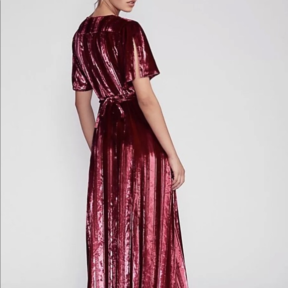 ❗️last one❗️FREE PEOPLE Stripe Velvet Dress NWT - Picture 3 of 3